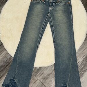 True Religion Women's Faded Blue Boot Cut Jeans